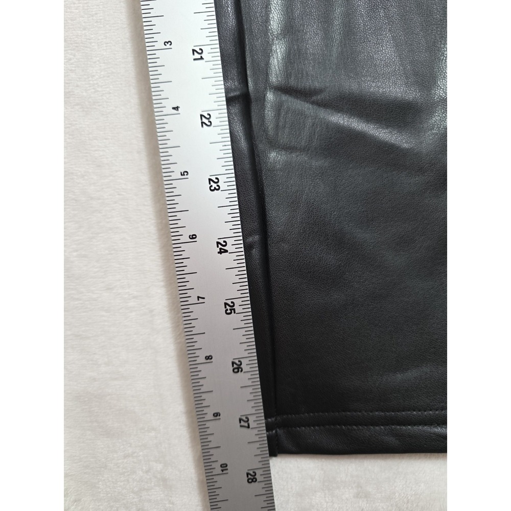 Esmara Faux Leather Pants Women's US 6 Black Skinny Stretch High Rise NWT - Picture 8 of 9